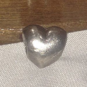 Pandora Retired Sterling Silver Heart Bead Charm